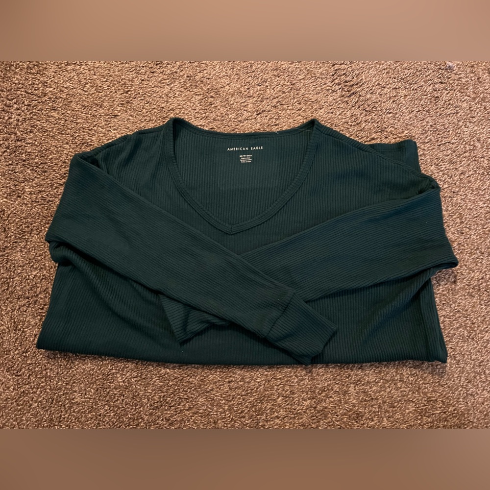 New American eagle XS forest green women sweater